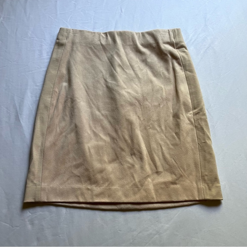 NWT WOLFORD tan knit side stripe elastic‎ waist mini skirt